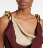 Bottega Veneta - Suede midi dress
