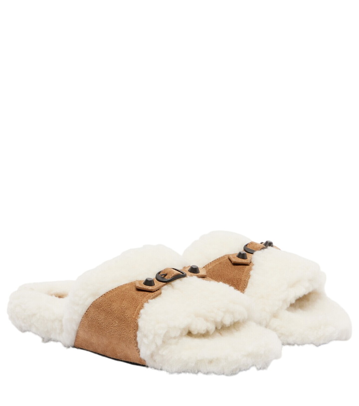 Photo: Balenciaga Suede slides