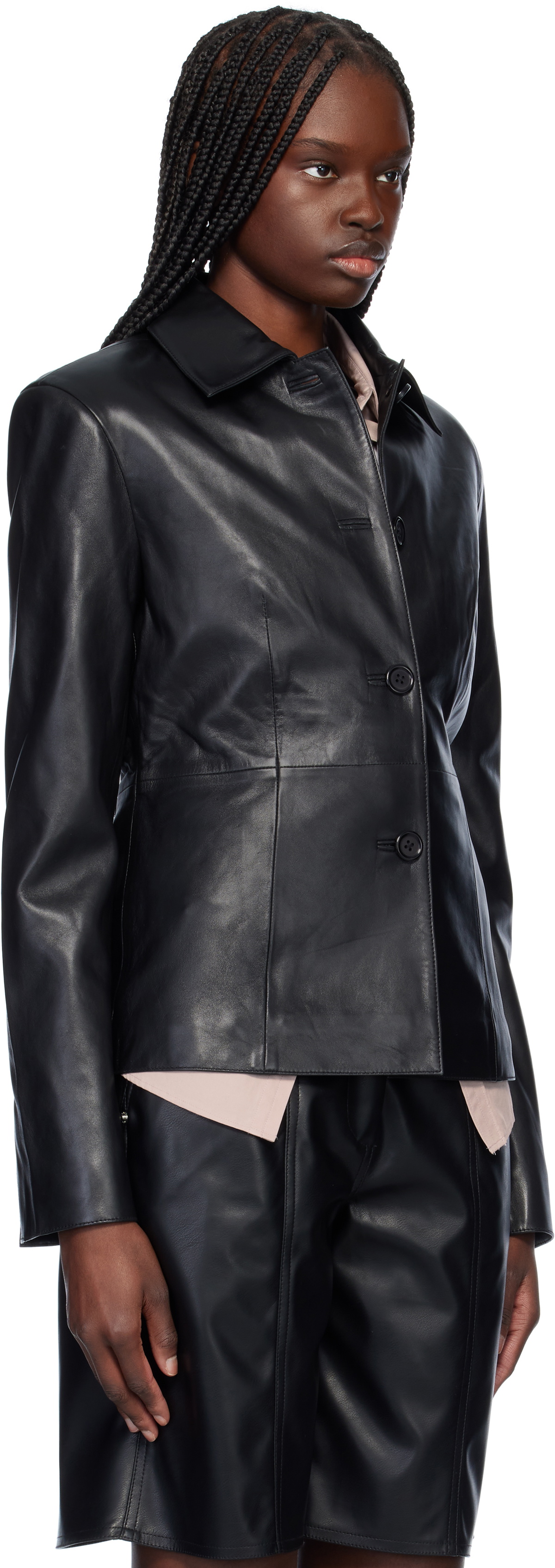 Stand Studio Black Izabella Leather Jacket