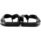 Loulou de Saison Black Agora Nappa Leather Flip-Flops