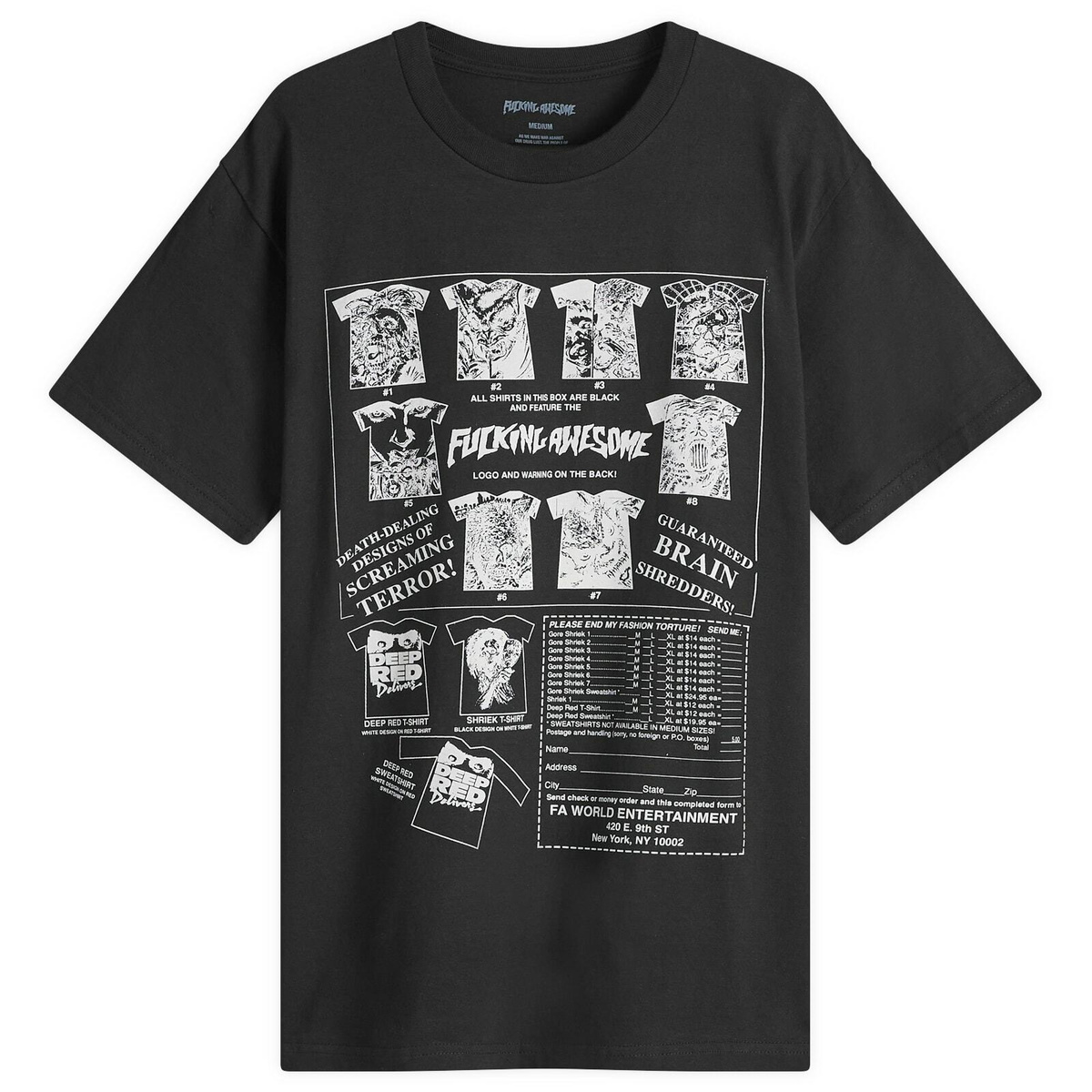 【FUCKING AWESOME】 GORE SHRIEK TEE WHITE Gore Shriek Tee – Fucking Awesome