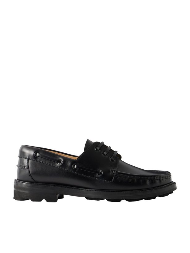 Photo: Brioni - Leather Boat Shoes - Black