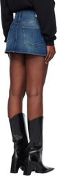 Coperni Blue Wrap Denim Miniskirt
