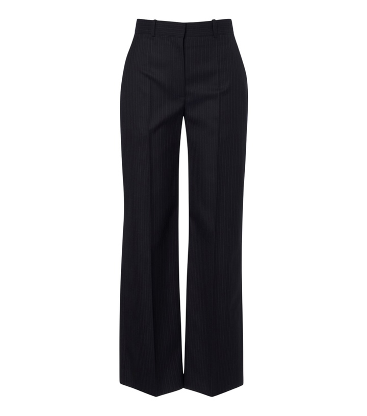 Photo: The Row Yda pinstripe wool straight pants
