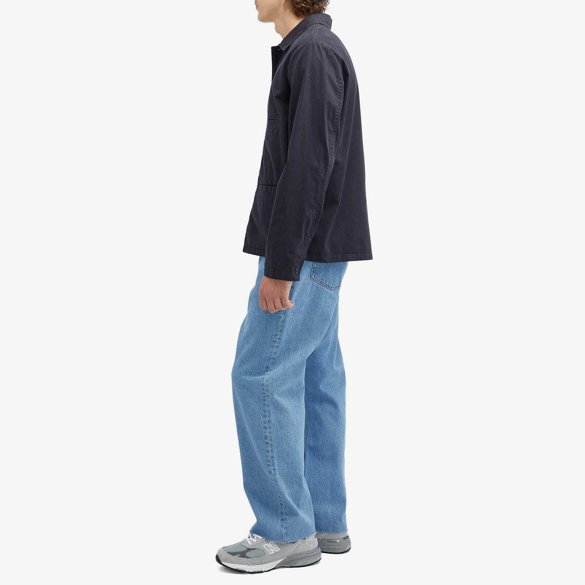 A.P.C. Men's Raw Edge Relaxed Jeans in Light Blue A.P.C.