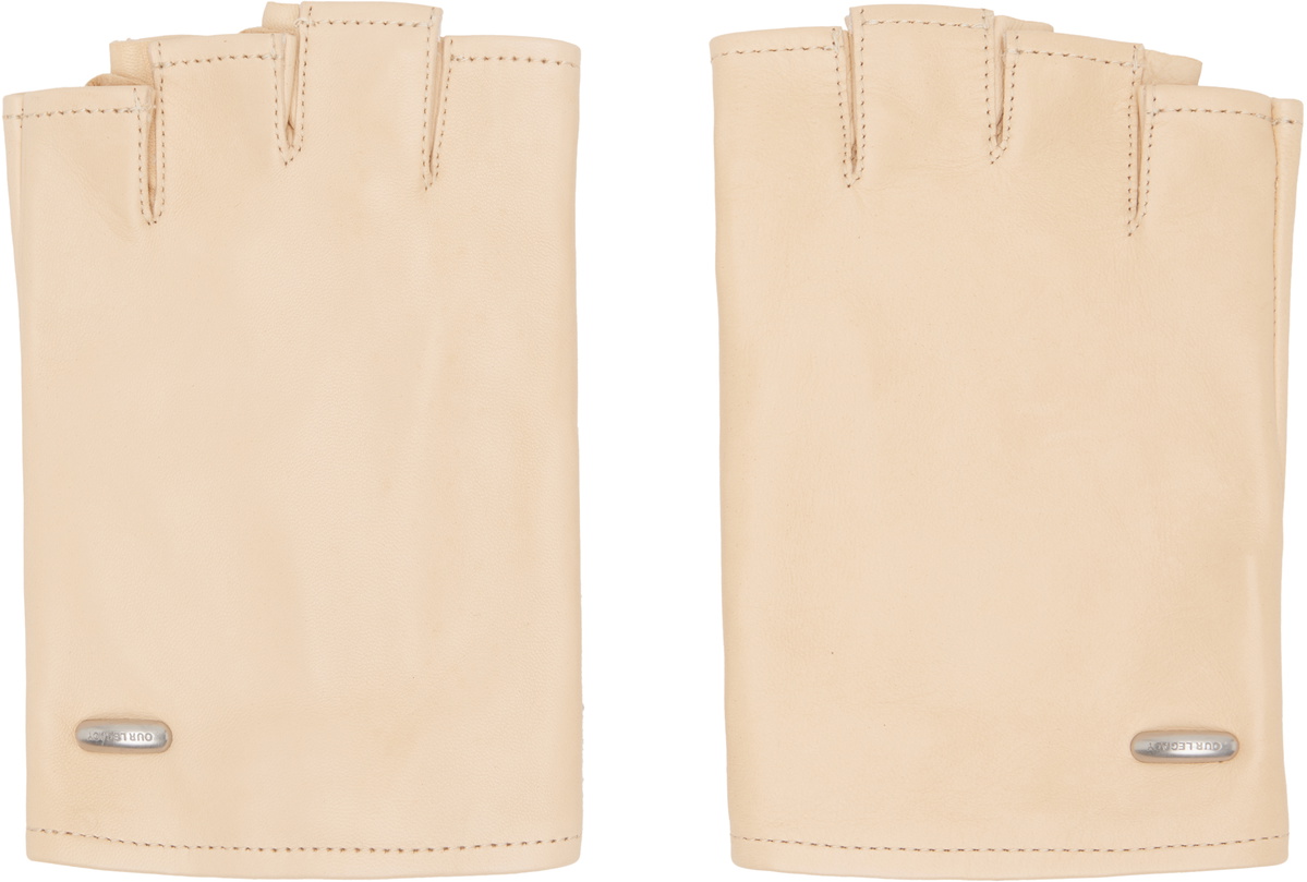 OUR LEGACY Beige Biker Gloves