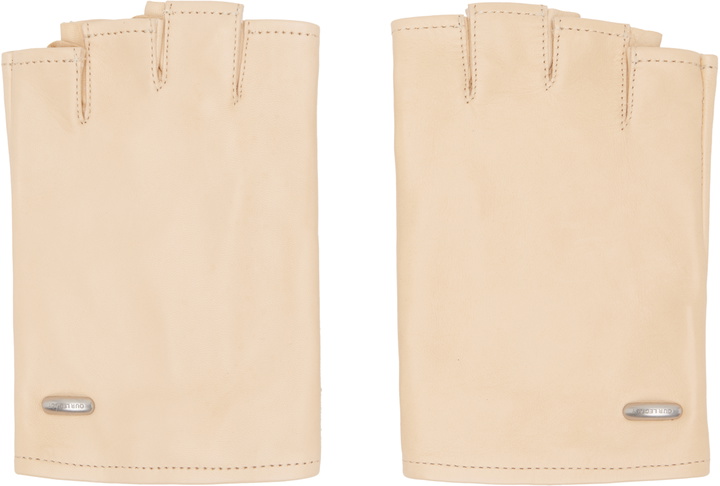 Photo: OUR LEGACY Beige Biker Gloves