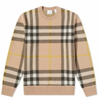 Burberry Men's Nixon Large Check Cashmere Knit in Truffle Ip Check