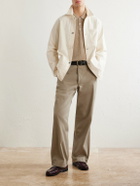 Drake's - Wide-Leg Cotton-Twill Chinos - Brown
