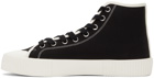 PS by Paul Smith Black Canvas Happy Logo Kibby High Sneakers