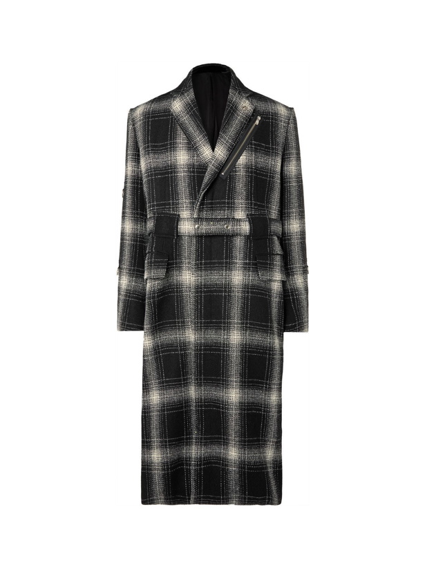 Photo: TAKAHIROMIYASHITA THESOLOIST. - Oversized Checked Harris Tweed Wool Coat - Black