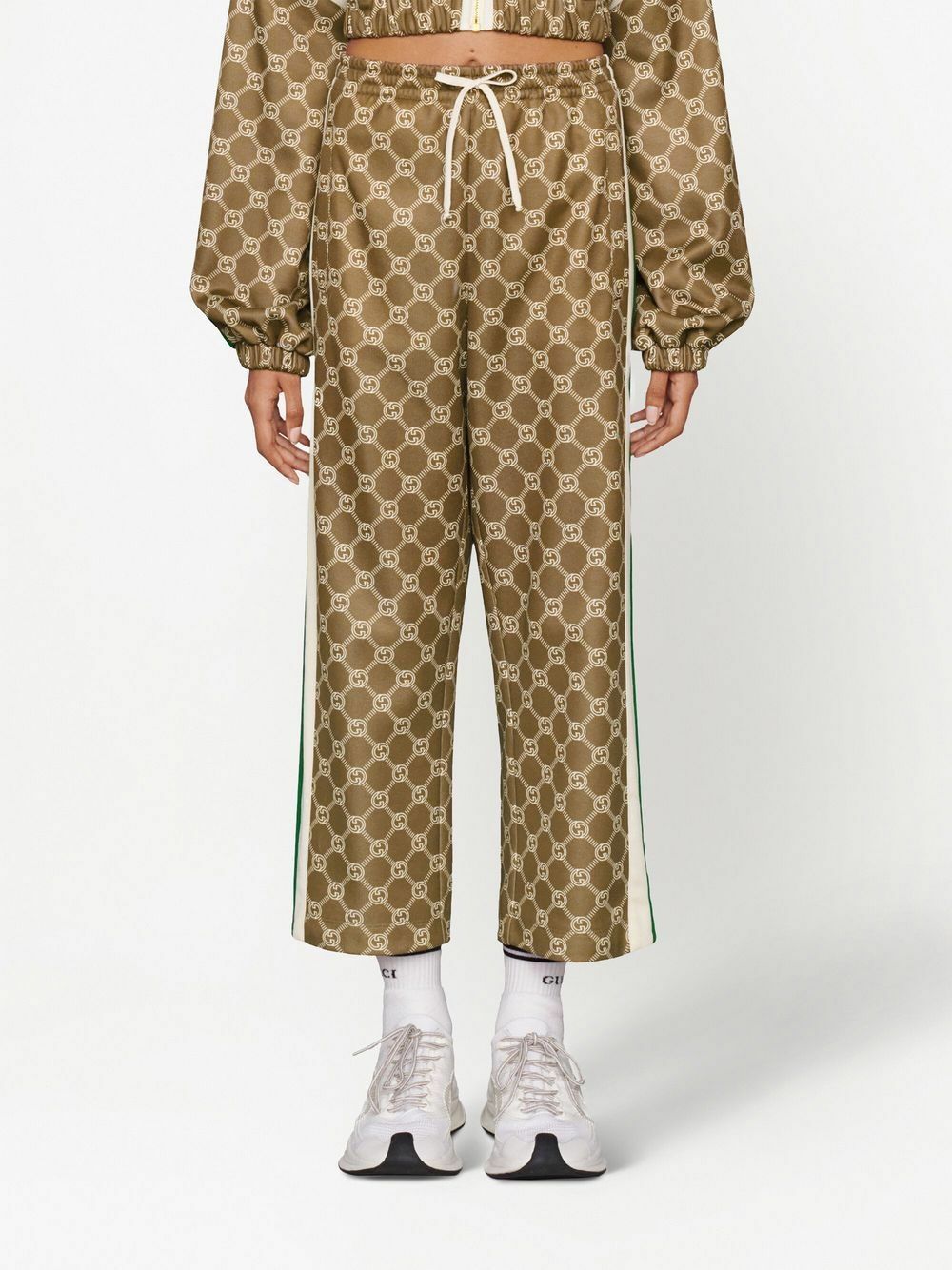 GUCCI - Gg Supreme Silk Trousers Gucci