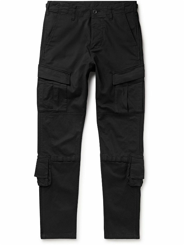 Photo: John Elliott - Tactical Slim-Fit Cotton-Blend Twill Cargo Trousers - Black