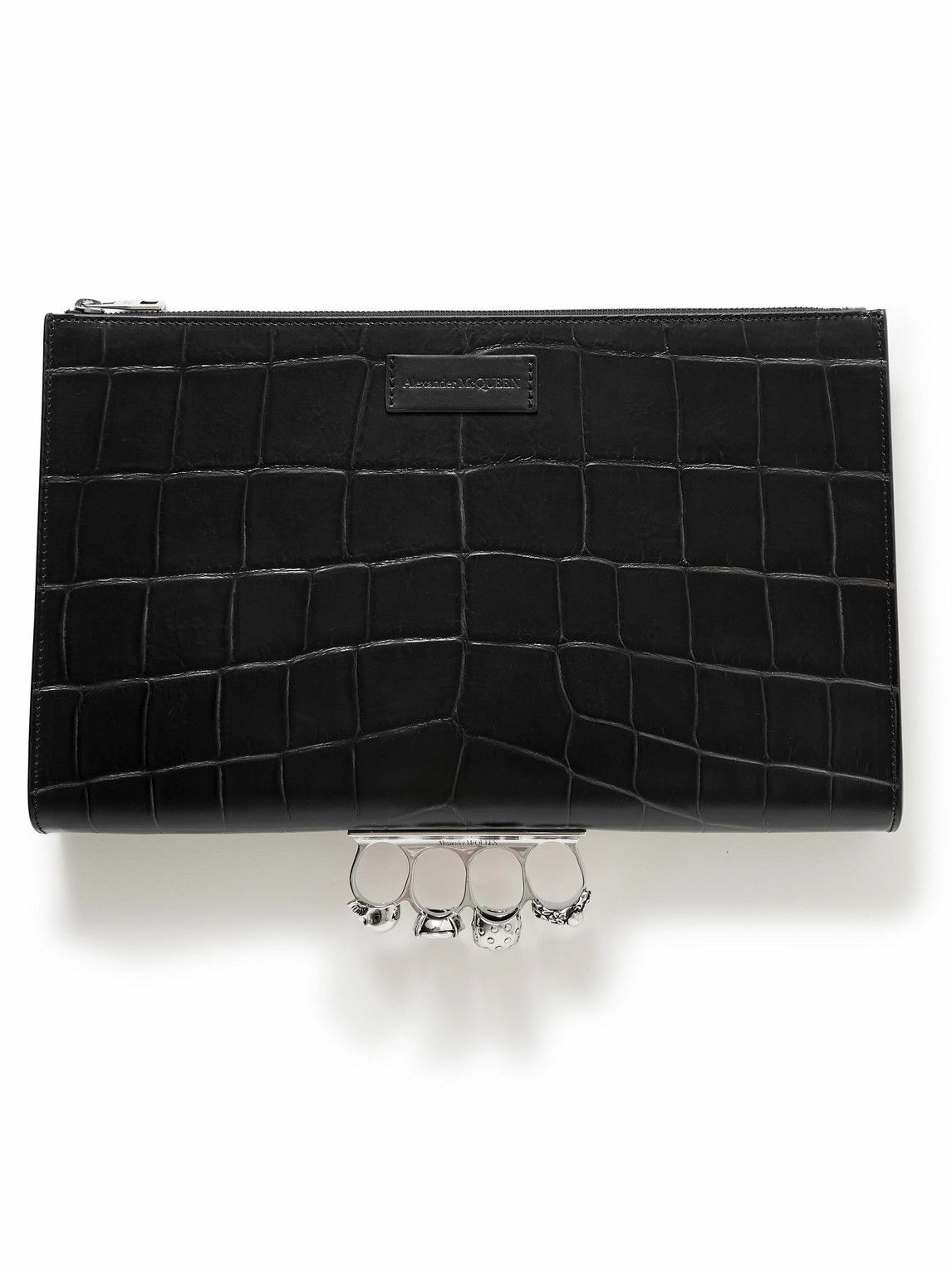 Alexander McQueen - The Knuckle Embellished Croc-Effect