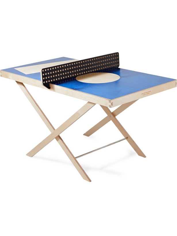 Photo: THE ART OF PING PONG - Pop Art Printed Wall-Mountable Ping Pong Table - Blue