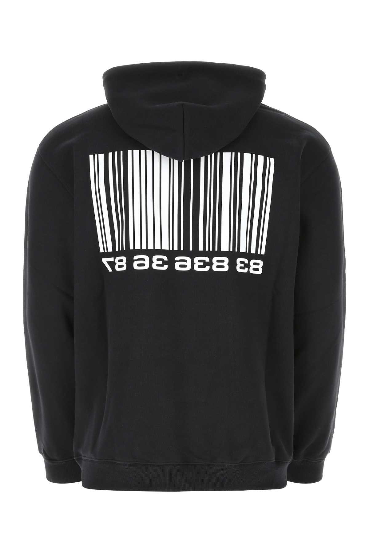 VTMNTS Black Cotton Blend Sweatshirt