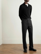 The Row - Prisa Slim-Fit Straight-Leg Wool-Twill Trousers - Black