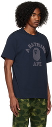 BAPE Navy College T-Shirt