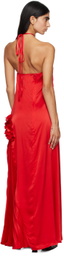Kika Vargas Red Marsha Maxi Dress