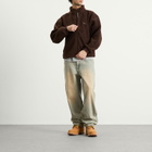 Dime Men's Polar Fleece Sherpa Zip Jacket in Brown