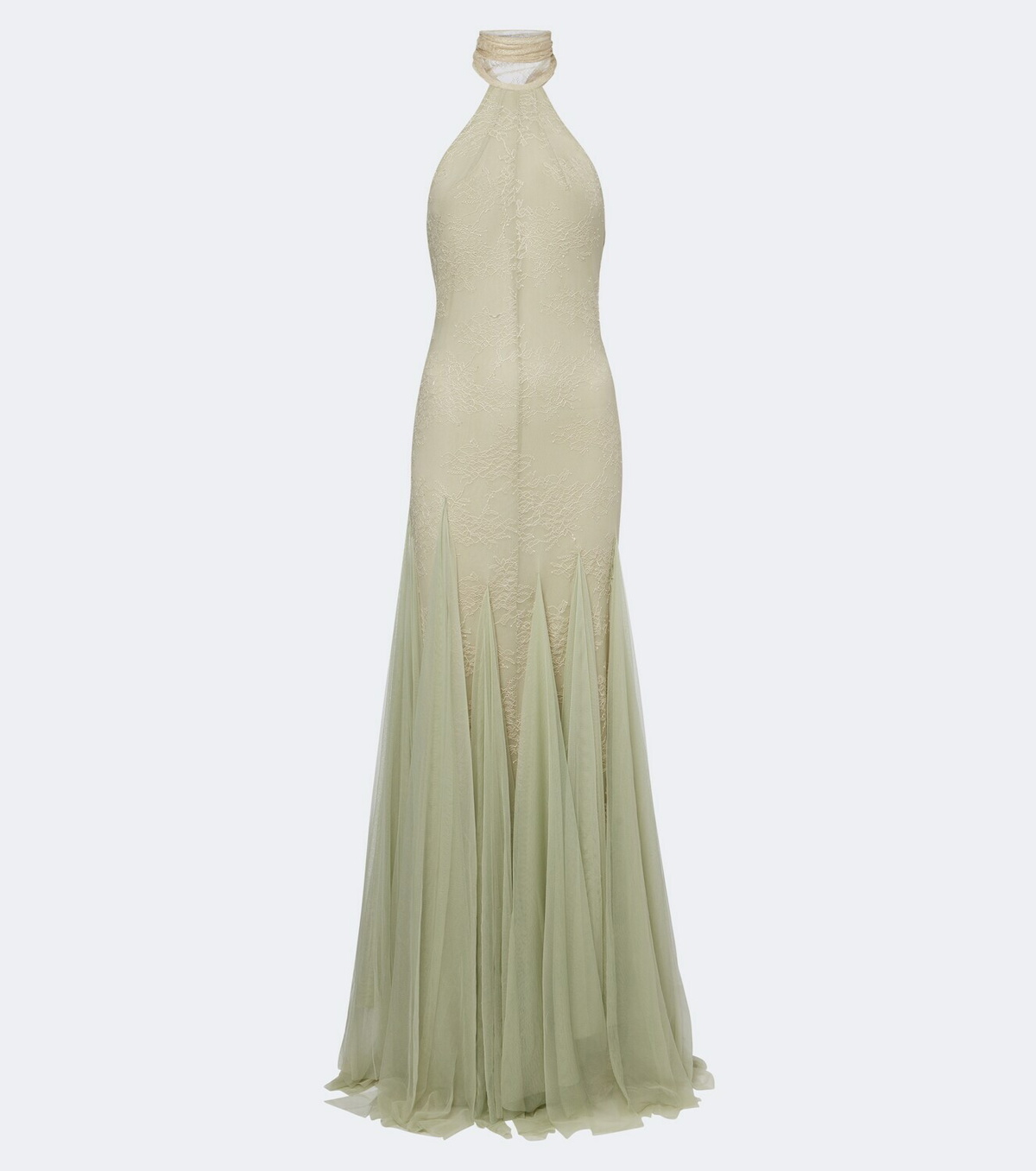 De La Vali Elowen lace halterneck gown