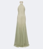 De La Vali Elowen lace halterneck gown