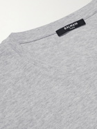 BALMAIN - Slim-Fit Logo-Print Cotton-Jersey T-Shirt - Gray