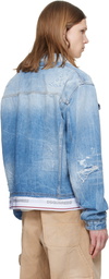 Dsquared2 Blue Light Cool Kids Wash Over Denim Jacket