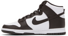 Nike Brown & White Dunk High Retro Sneakers