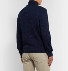 Ermenegildo Zegna - Donegal Wool, Silk and Cashmere-Blend Rollneck Sweater - Blue