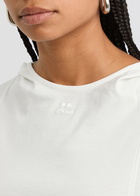 Courrèges Logo Hooded Cotton T-shirt White