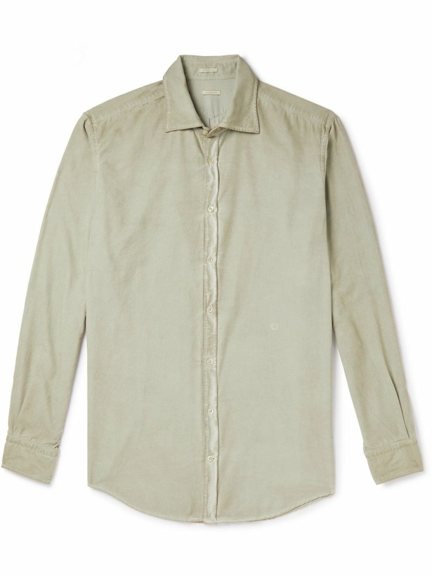 Photo: Massimo Alba - Cotton-Corduroy Shirt - Green