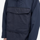 Comme des Garçons Homme Men's Herringbone Stripe Smock in Navy/Grey/Black