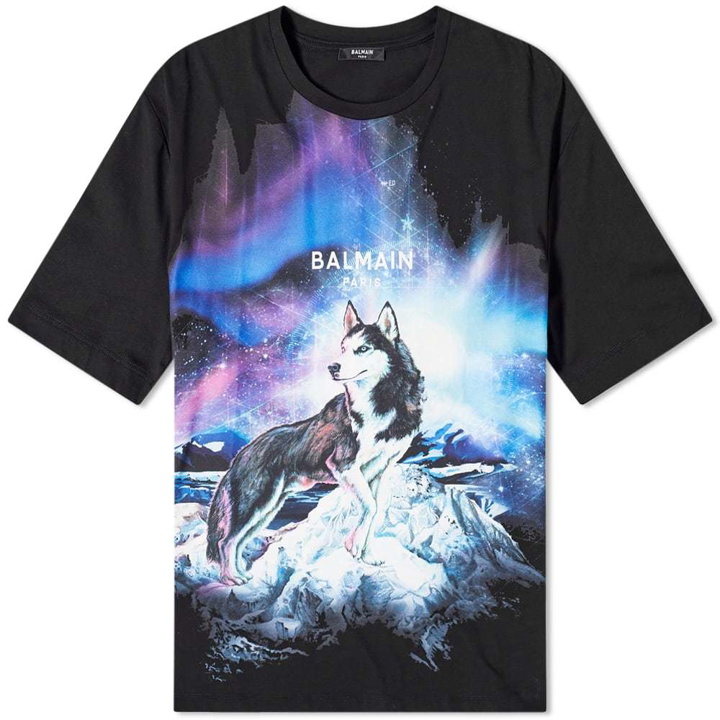 Photo: Balmain Oversized Wolf Sky Logo Tee