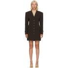 Situationist Brown Asymmetric Blazer Dress