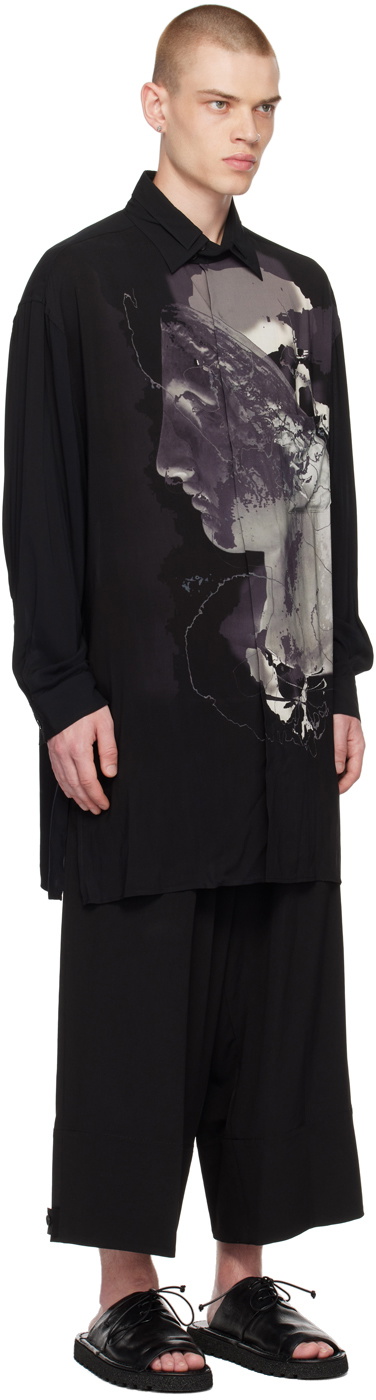 Yohji Yamamoto Black Printed Shirt Yohji Yamamoto