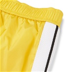 Palm Angels - Mid-Length Striped Swim Shorts - Men - Yellow