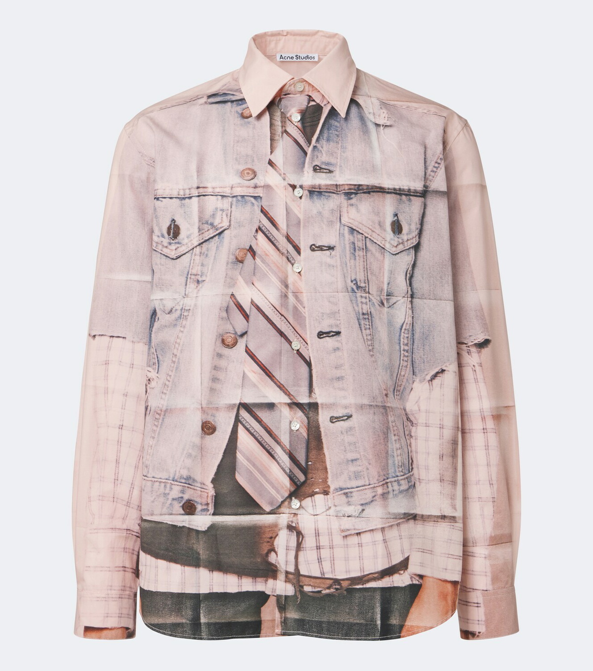 Acne Studios Trompe-l'œil cotton poplin shirt