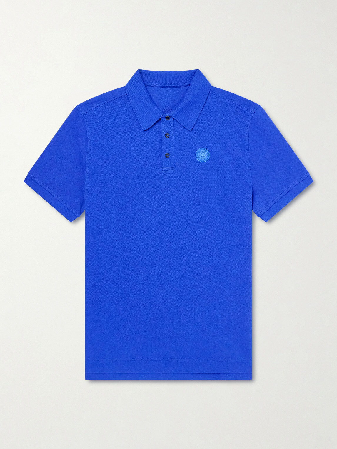 Canada Goose - Beckley Logo-Appliquéd Paneled Cotton-Piqué Polo Shirt - Blue