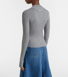 Victoria Beckham Georgia ribbed-knit wool top