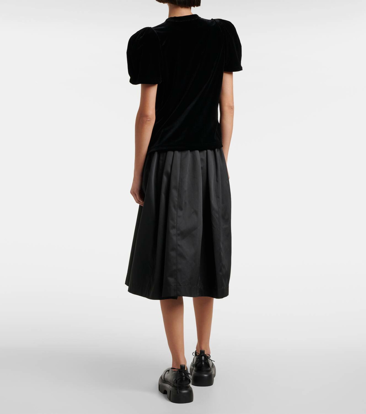 noir Kei ninomiya 異素材　プリーツ ドッキング Tシャツ noir Kei ninomiya 異素材 プリーツ ドッキング Tシャツ - メルカリ