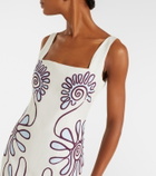 Cala de la Cruz Amaranta printed linen midi dress