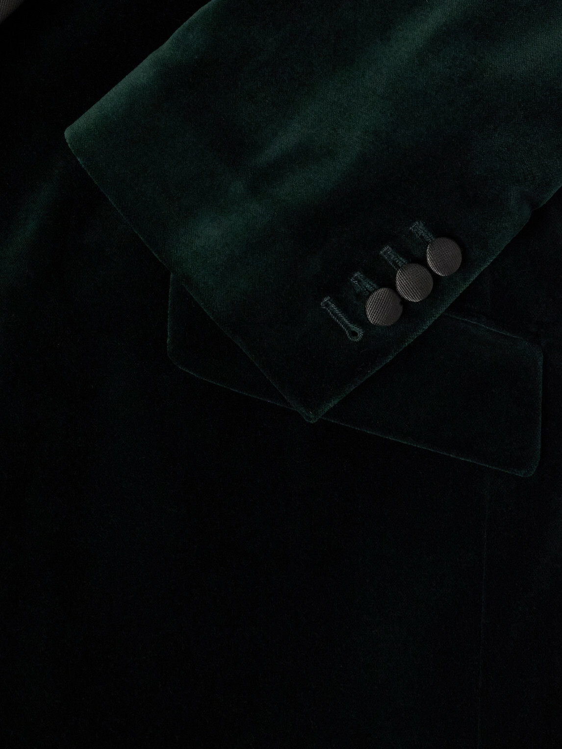 Favourbrook - Satin-Trimmed Cotton-Velvet Tuxedo Jacket - Green