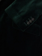 Favourbrook - Satin-Trimmed Cotton-Velvet Tuxedo Jacket - Green
