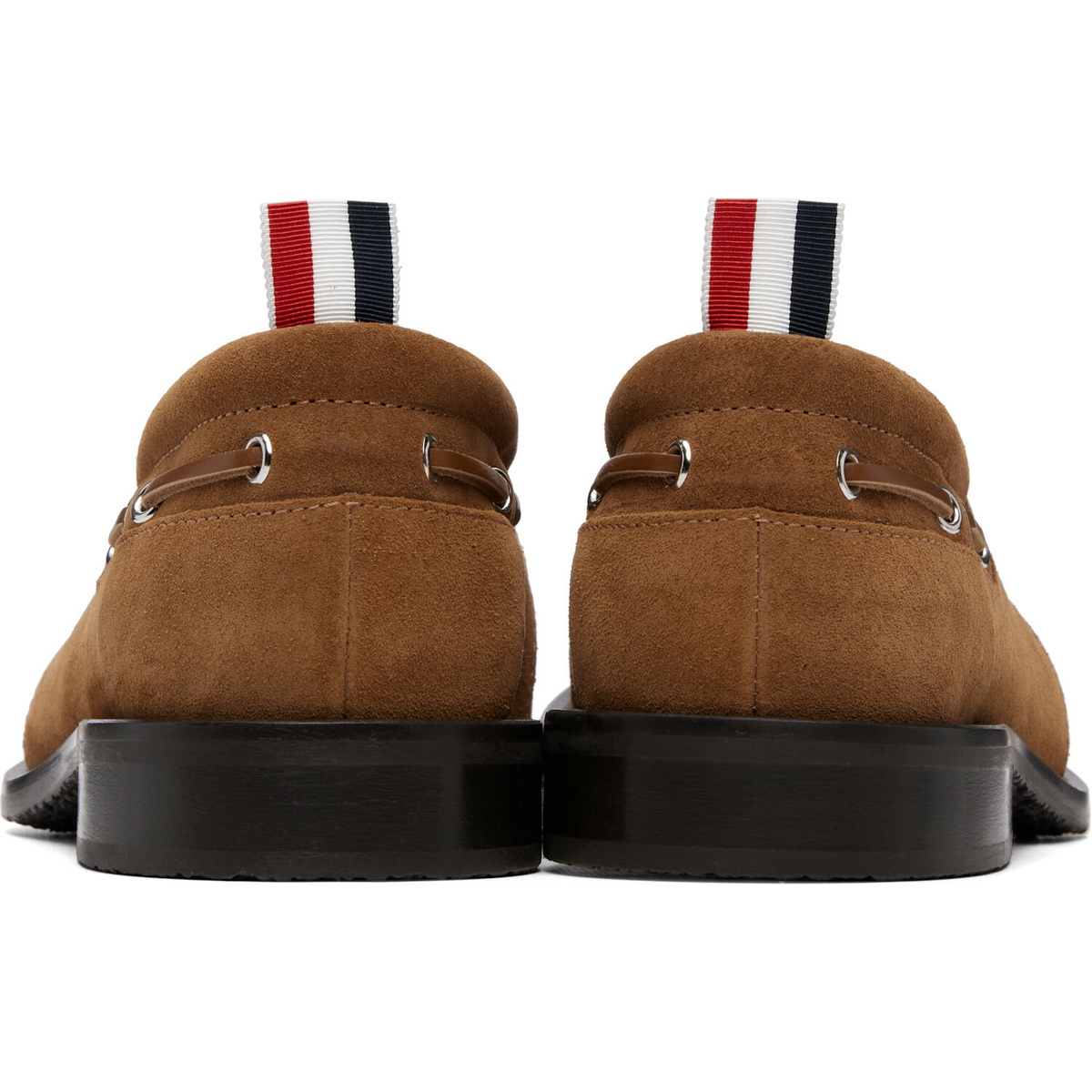 Thom Browne Brown Calf Suede Boat Shoes