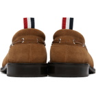 Thom Browne Brown Calf Suede Boat Shoes