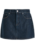 Paige Ryder Denim Mini Skirt Dark Blue
