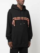 Lanvin Black Logo Appliqué Cotton Hoodie
