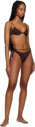 Jacquemus Brown 'Le Haut de Maillot Barco' Bikini Top