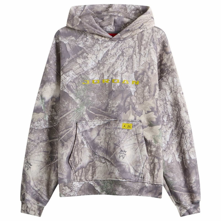 Photo: Air Jordan Men's Brooklyn Camo Fleece Hoodie in White/Bright Citron
